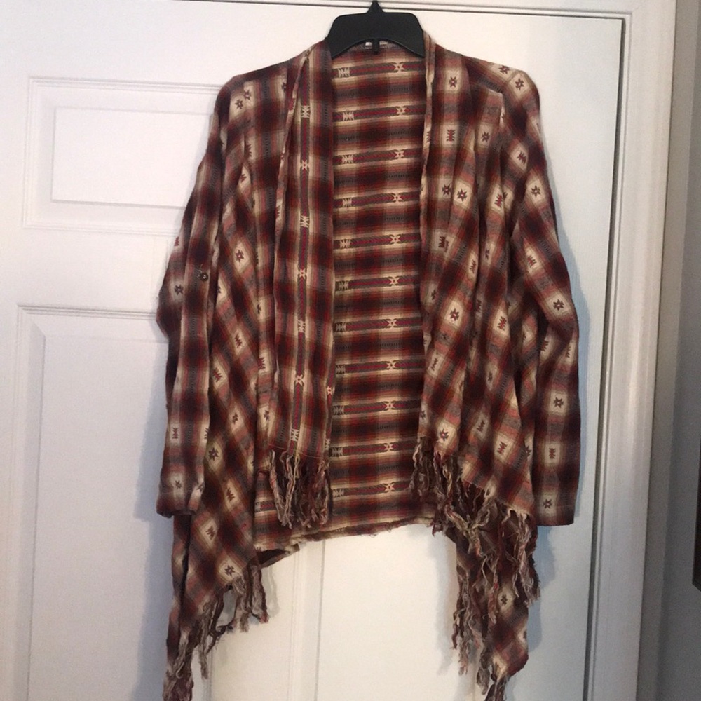 En Crème Plaid Cardigan